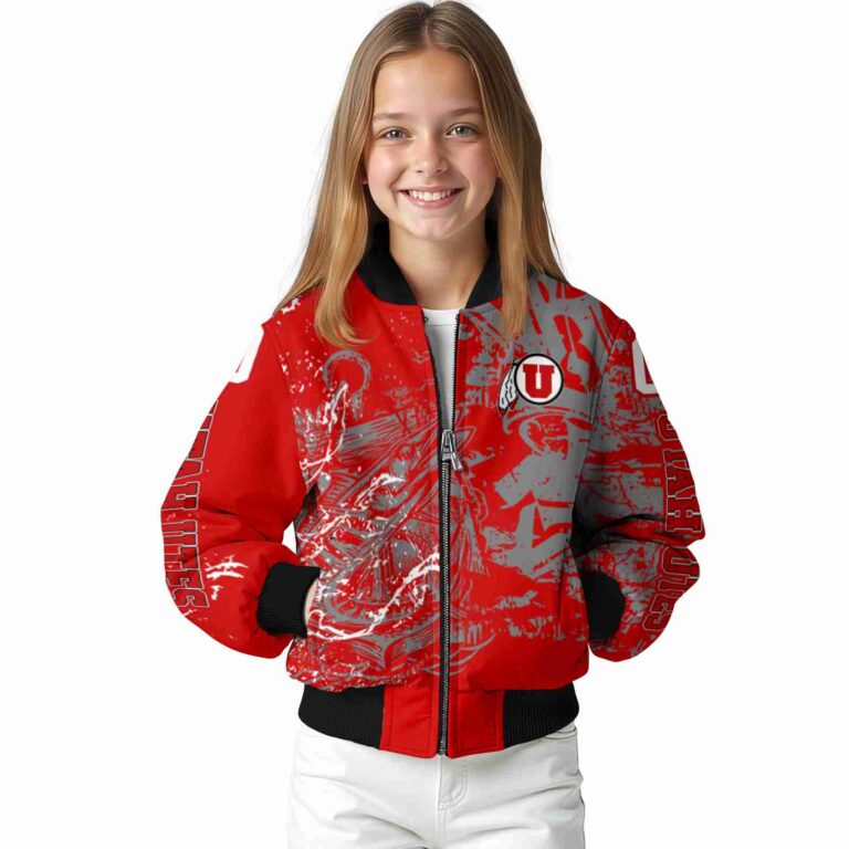 personalized utah utes fishing art red jacket top rated