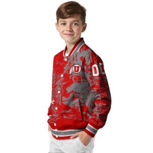 personalized utah utes fishing art red jacket trendy