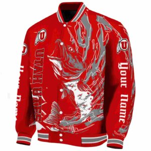 personalized utah utes fishing passion red white jacket best selling