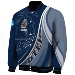 personalized utep miners wave patterns blue jacket best selling