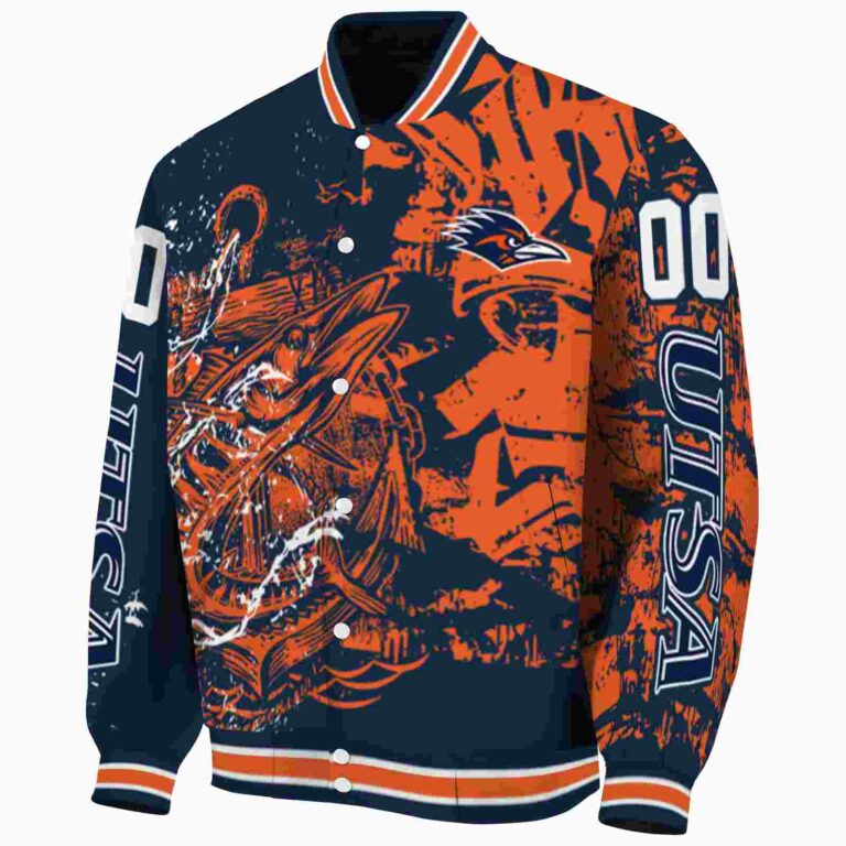 personalized utsa roadrunners fishing art orange jacket best selling