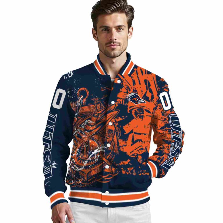 personalized utsa roadrunners fishing art orange jacket high quality