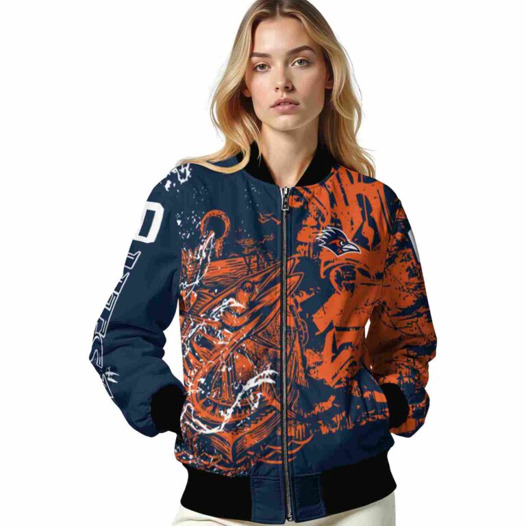 personalized utsa roadrunners fishing art orange jacket latest model