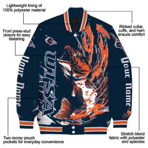 personalized utsa roadrunners fishing passion orange white jacket new arrival