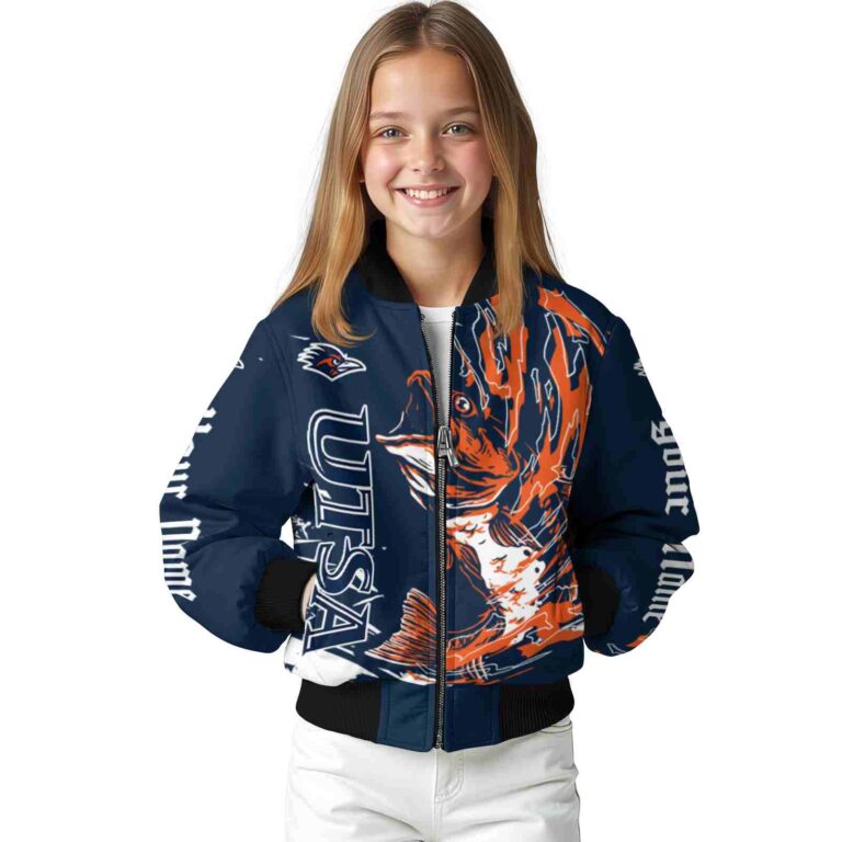personalized utsa roadrunners fishing passion orange white jacket top rated