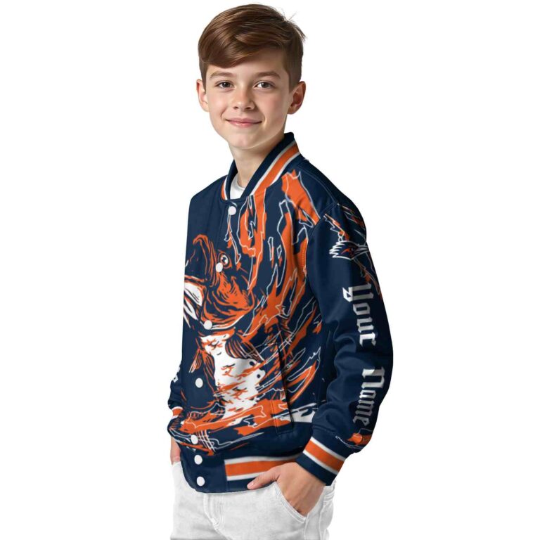 personalized utsa roadrunners fishing passion orange white jacket trendy
