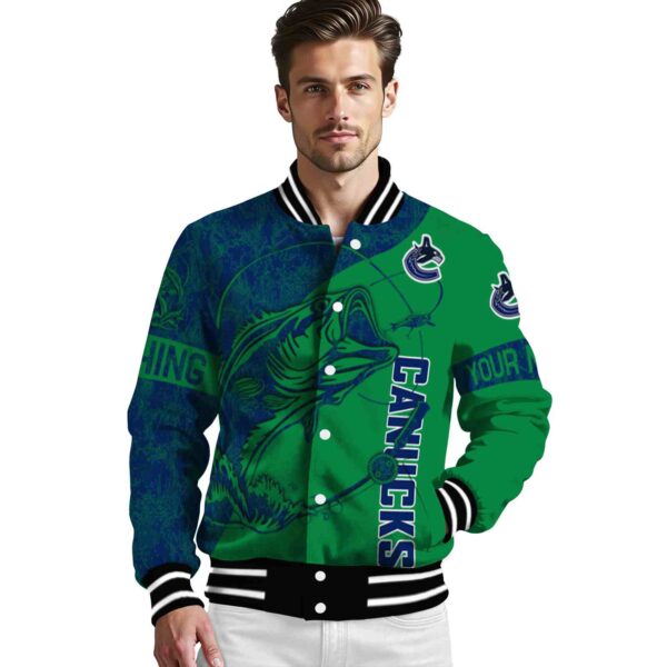 personalized vancouver canucks fishing rod green jacket high quality