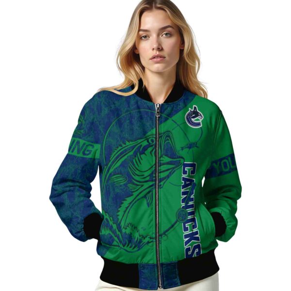 personalized vancouver canucks fishing rod green jacket latest model
