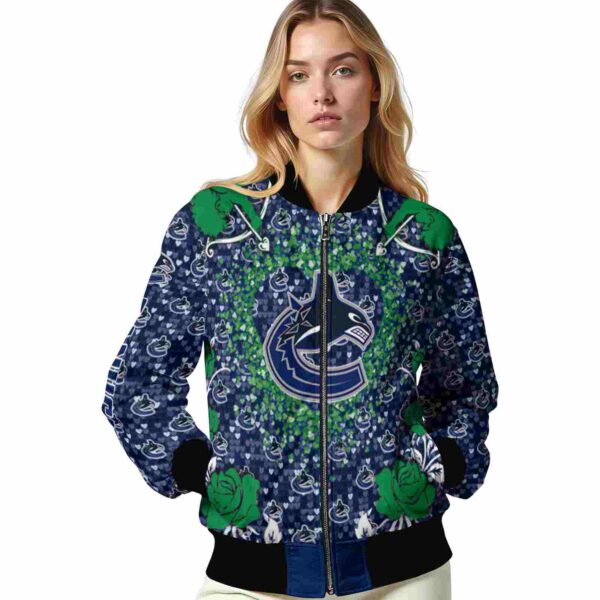 personalized vancouver canucks heart explosion blue jacket latest model