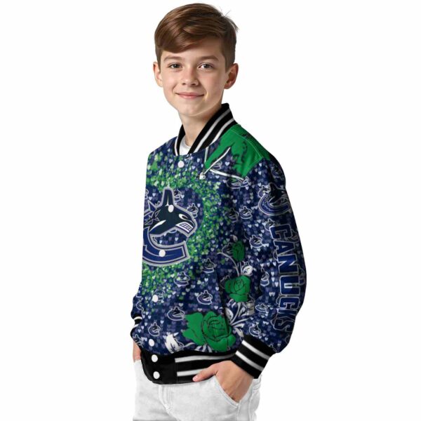 personalized vancouver canucks heart explosion blue jacket trendy