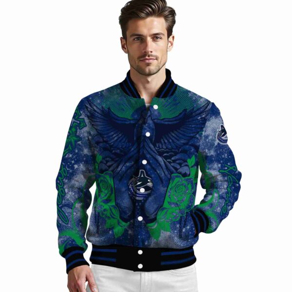 personalized vancouver canucks praying hands blue jacket high quality