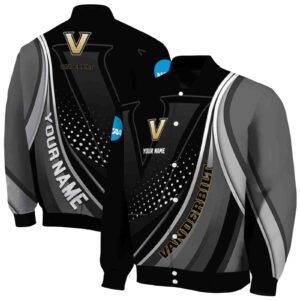 personalized vanderbilt commodores wave patterns black jacket fashion forward