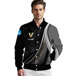 personalized vanderbilt commodores wave patterns black jacket high quality