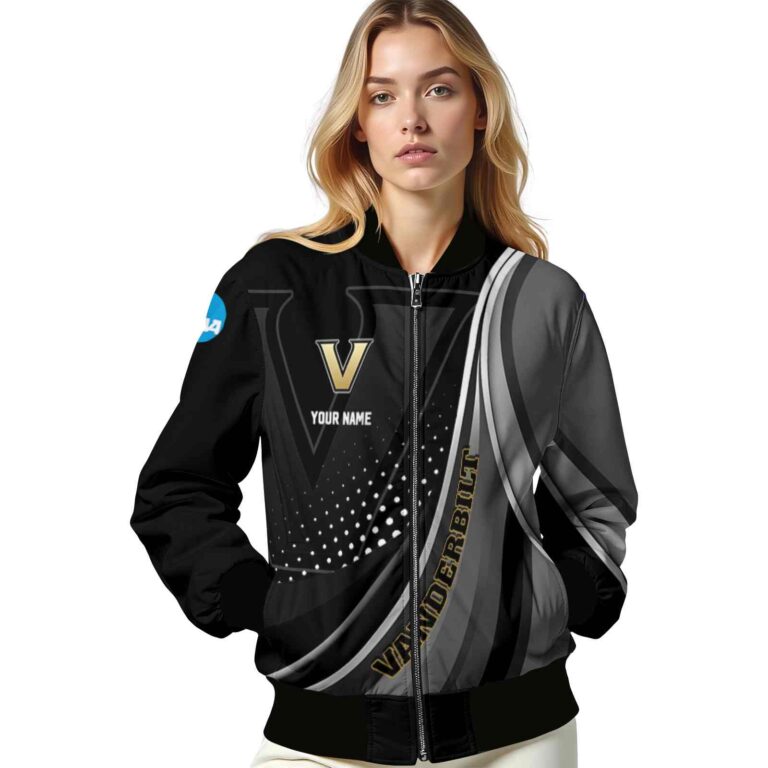 personalized vanderbilt commodores wave patterns black jacket latest model