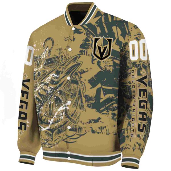 personalized vegas golden knights fishing art tan jacket best selling