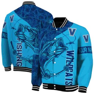personalized villanova wildcats fishing rod light blue jacket fashion forward
