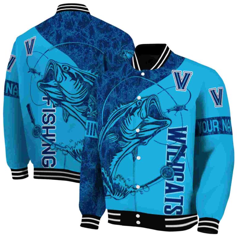personalized villanova wildcats fishing rod light blue jacket fashion forward