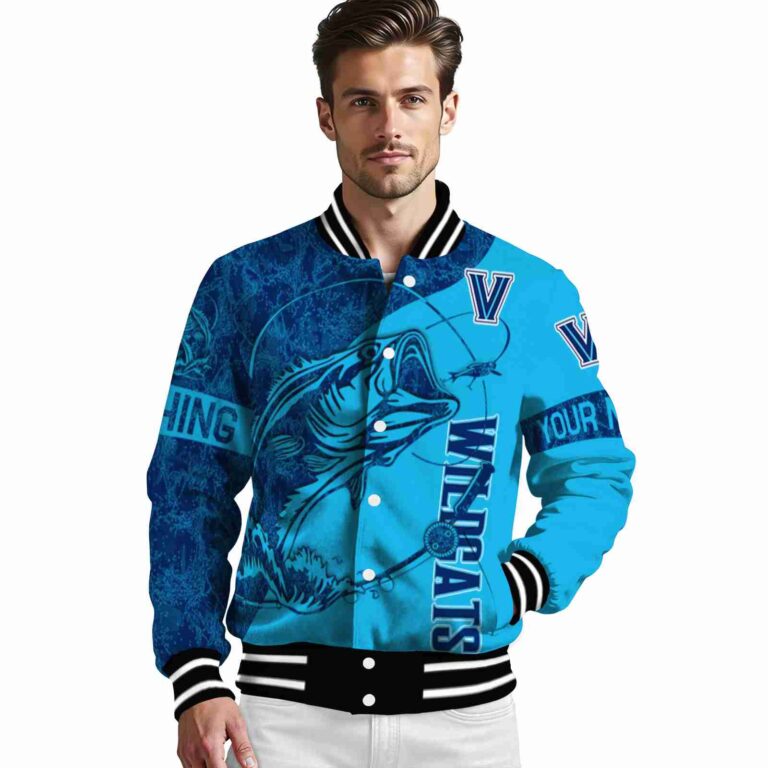personalized villanova wildcats fishing rod light blue jacket high quality