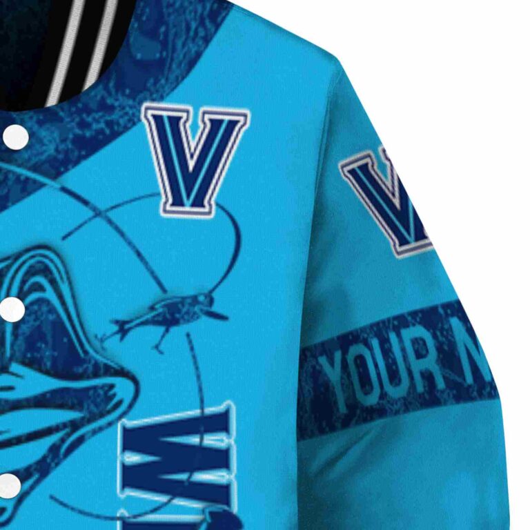 personalized villanova wildcats fishing rod light blue jacket premium grade