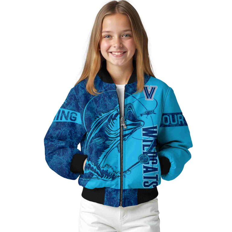 personalized villanova wildcats fishing rod light blue jacket top rated