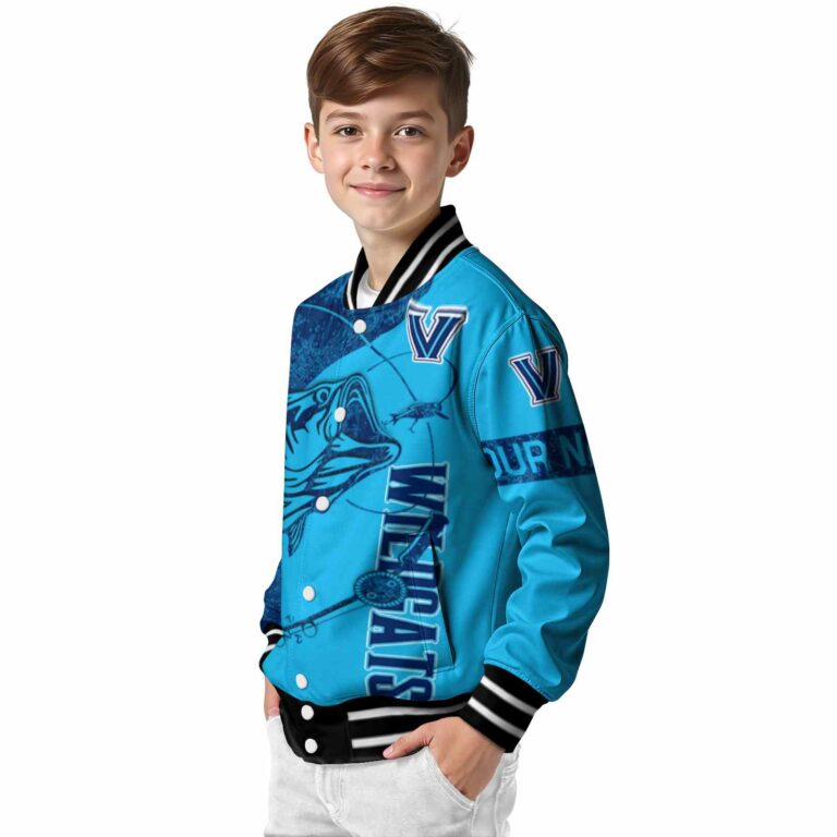 personalized villanova wildcats fishing rod light blue jacket trendy