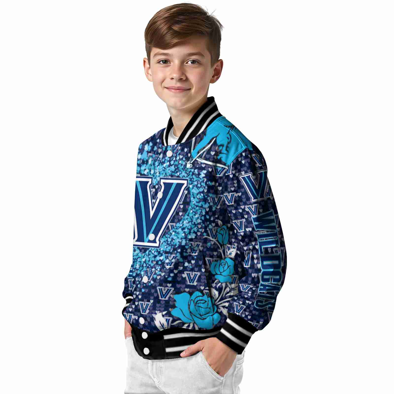 personalized villanova wildcats heart explosion navy jacket trendy personalized villanova wildcats heart explosion navy jacket trendy
