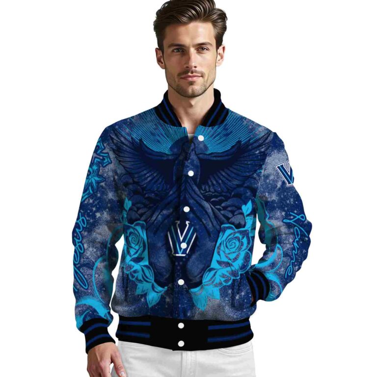 personalized villanova wildcats praying hands navy jacket high quality