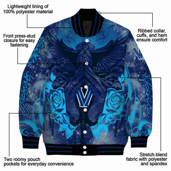 personalized villanova wildcats praying hands navy jacket new arrival