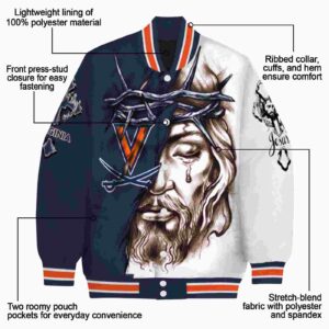 personalized virginia cavaliers jesus tears blue white jacket new arrival