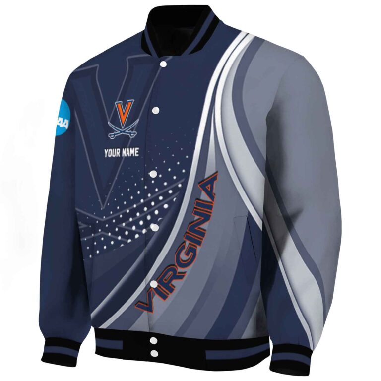 personalized virginia cavaliers wave patterns blue jacket best selling