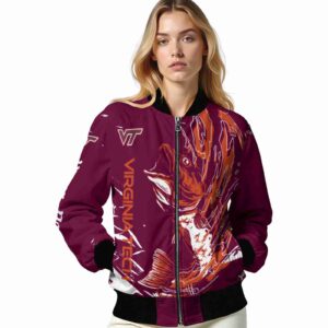 personalized virginia tech hokies fishing passion maroon white jacket latest model