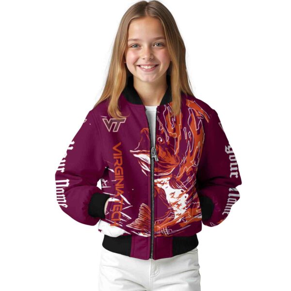 personalized virginia tech hokies fishing passion maroon white jacket top rated