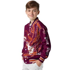 personalized virginia tech hokies fishing passion maroon white jacket trendy