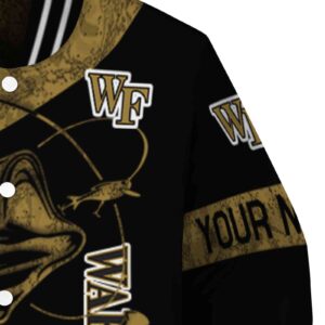 personalized wake forest demon deacons fishing rod black jacket premium grade