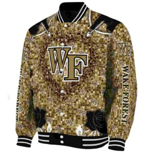 personalized wake forest demon deacons heart explosion gold jacket best selling