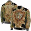 personalized wake forest demon deacons heart explosion gold jacket fashion forward