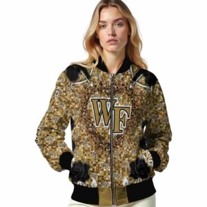 personalized wake forest demon deacons heart explosion gold jacket latest model