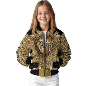 personalized wake forest demon deacons heart explosion gold jacket top rated
