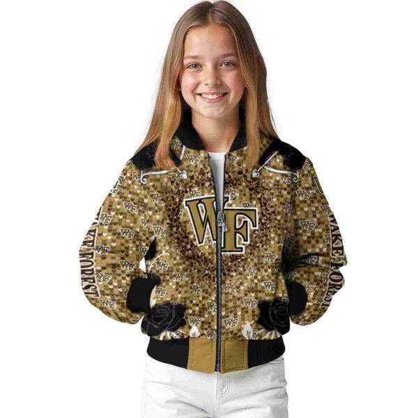 personalized wake forest demon deacons heart explosion gold jacket top rated