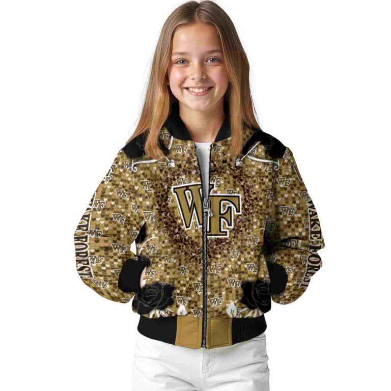 personalized wake forest demon deacons heart explosion gold jacket top rated