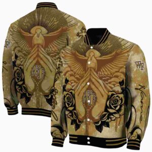 personalized wake forest demon deacons praying hands gold jacket fashion forward