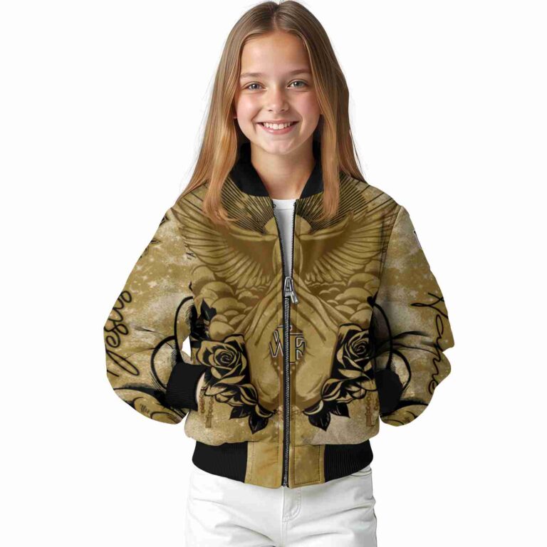 personalized wake forest demon deacons praying hands gold jacket top rated