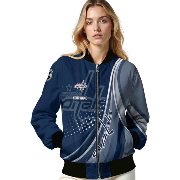 personalized washington capitals wave patterns blue jacket latest model