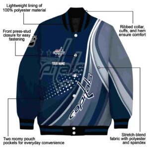 personalized washington capitals wave patterns blue jacket new arrival