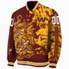 personalized washington commanders fishing art burgundy jacket best selling