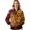 personalized washington commanders fishing art burgundy jacket latest model