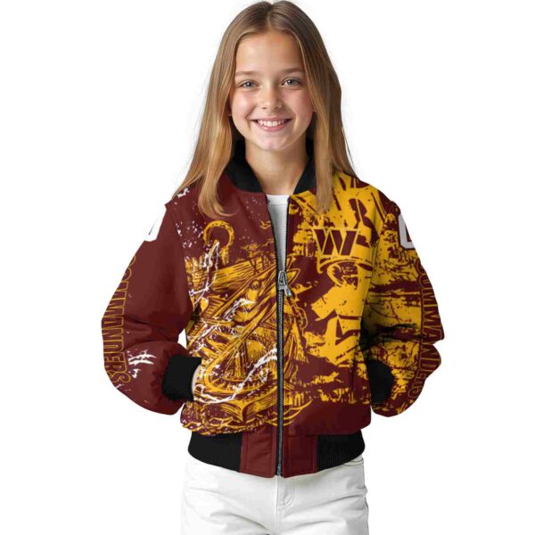 personalized washington commanders fishing art burgundy jacket top rated