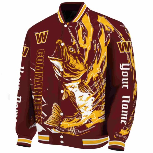 personalized washington commanders fishing passion burgundy white jacket best selling
