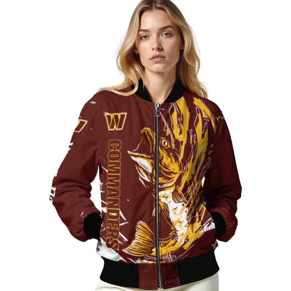 personalized washington commanders fishing passion burgundy white jacket latest model