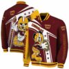 personalized washington commanders mickey football burgundy white jacket fashion forward